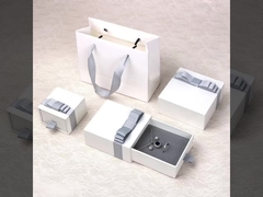 Paper Packaging Boxes White Empty Jewelry Gift Boxes With Bow