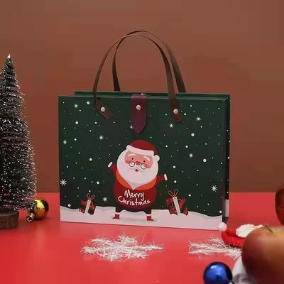 Gift Luxury Christmas Box Packaging Red Box With Handle