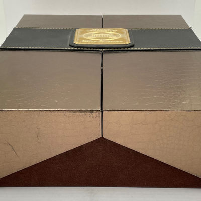Custom Logo Printed Rigid Cardboard Open Door Box Packaging Luxury Lingerie Brown Gift Box Satin Insert For Wine