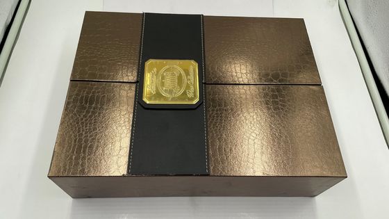 Custom Logo Printed Rigid Cardboard Open Door Box Packaging Luxury Lingerie Brown Gift Box Satin Insert For Wine