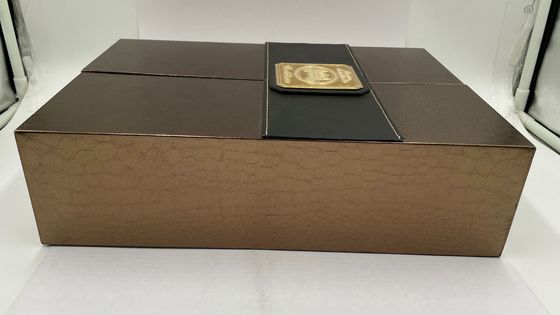 Custom Logo Printed Rigid Cardboard Open Door Box Packaging Luxury Lingerie Brown Gift Box Satin Insert For Wine