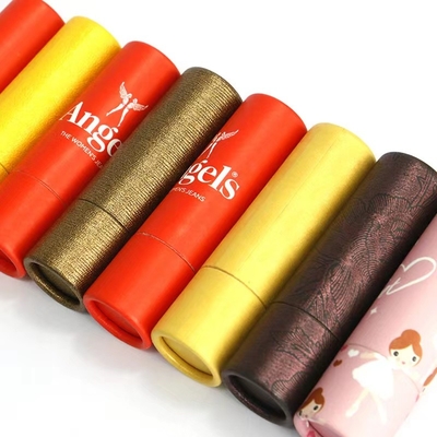 Round Paper Packaging Set Cardboard Tube Boxes Matt Lamination Stamping