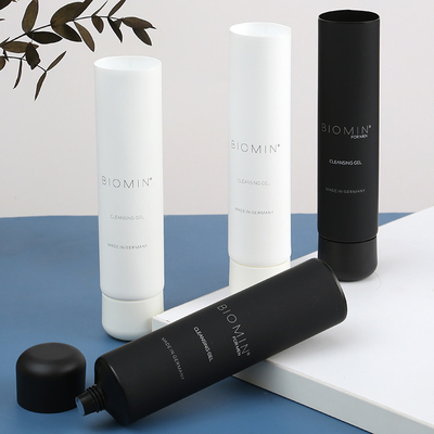 White Or Black Matte Soft Touch Cosmetic Plastic Tube For Face Wash Cream
