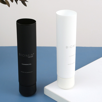 White Or Black Matte Soft Touch Cosmetic Plastic Tube For Face Wash Cream