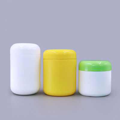250ml 300ml 500ml 600ml Empty HDPE Wide Mouth Protein Powder Container Bottle with Silk Screen Printed Label and Label