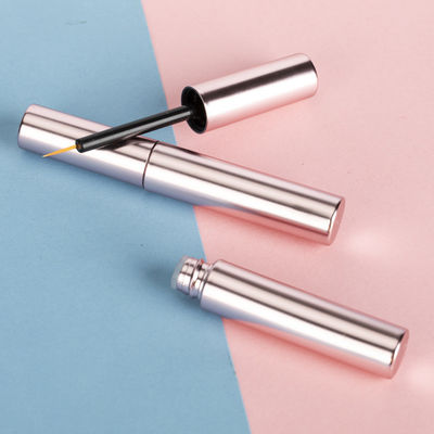 Acceptable OEM/ODM 10ml Customized Empty Rose Gold Eyelash Growth Serum Plastic PETG Bottle with Eyelashes Brush and Tube