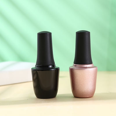 Glass Nail Polish Bottle with Cap and Brush Customized Design from Private Label