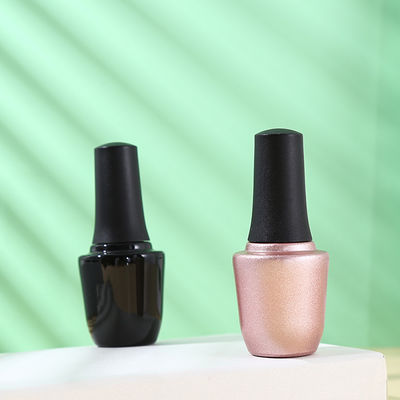 Glass Nail Polish Bottle with Cap and Brush Customized Design from Private Label