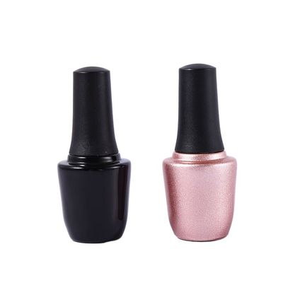 Glass Nail Polish Bottle with Cap and Brush Customized Design from Private Label