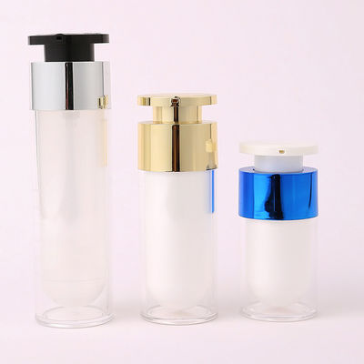 Acrylic Senior PAK Elegant 1oz 2oz Empty Cosmetic Transparent White Black Gold Blue Airless Lotion Serum Pump Bottle