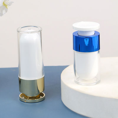 Acrylic Senior PAK Elegant 1oz 2oz Empty Cosmetic Transparent White Black Gold Blue Airless Lotion Serum Pump Bottle